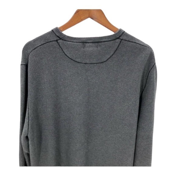 4/$45 CALVIN KLEIN Grey Long Sleeve Crew Neck Pima Cotton Knit Sweater Large - Picture 4 of 6
